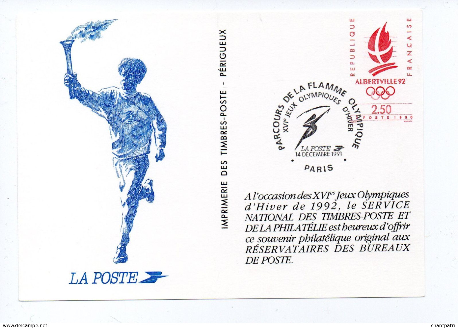 XVIe Jeux Olympiques D'hiver 1992 - Parcours De La Flamme Olympique - Premier Jour - 14 12 1991 - Alberville 009 - Winter 1992: Albertville