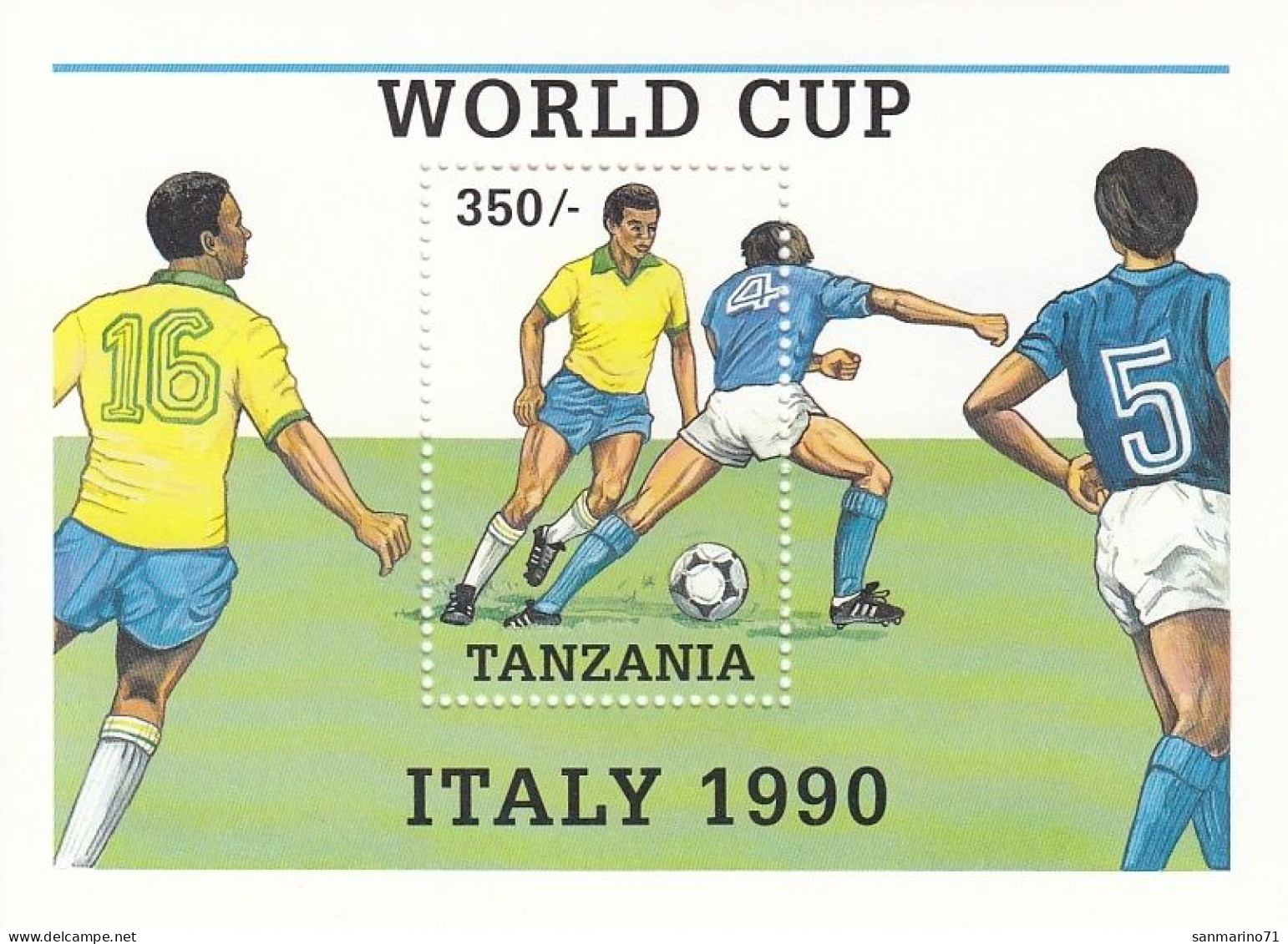 TANZANIA Block 114,unused (**) Football - Tanzania (1964-...)