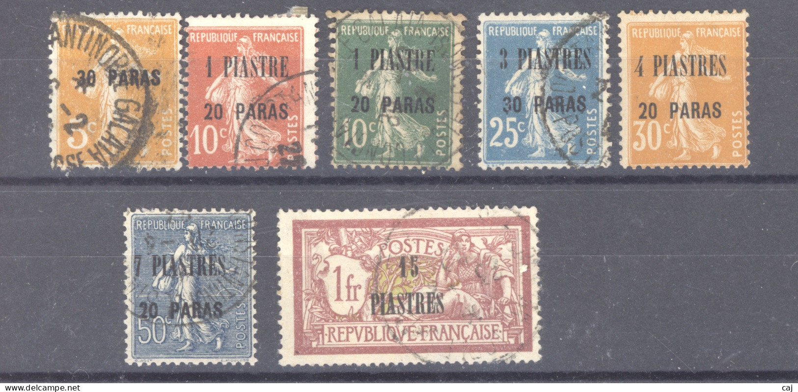 Levant  :  Yv  29-35  (o) - Used Stamps