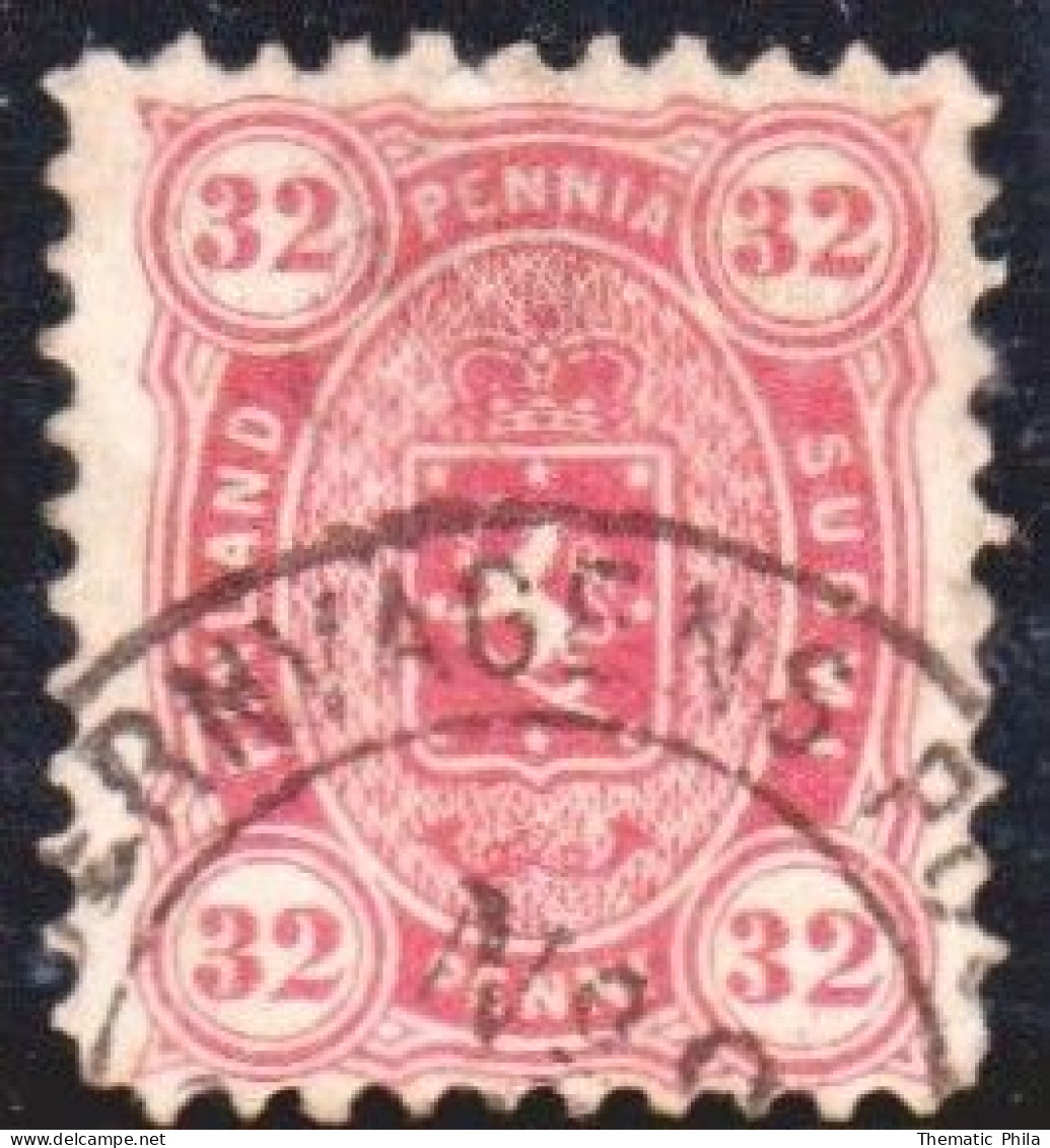 1875 Finland Used 1 M Violet Yvert 20  Mi 18 A Perf 11 - Usati