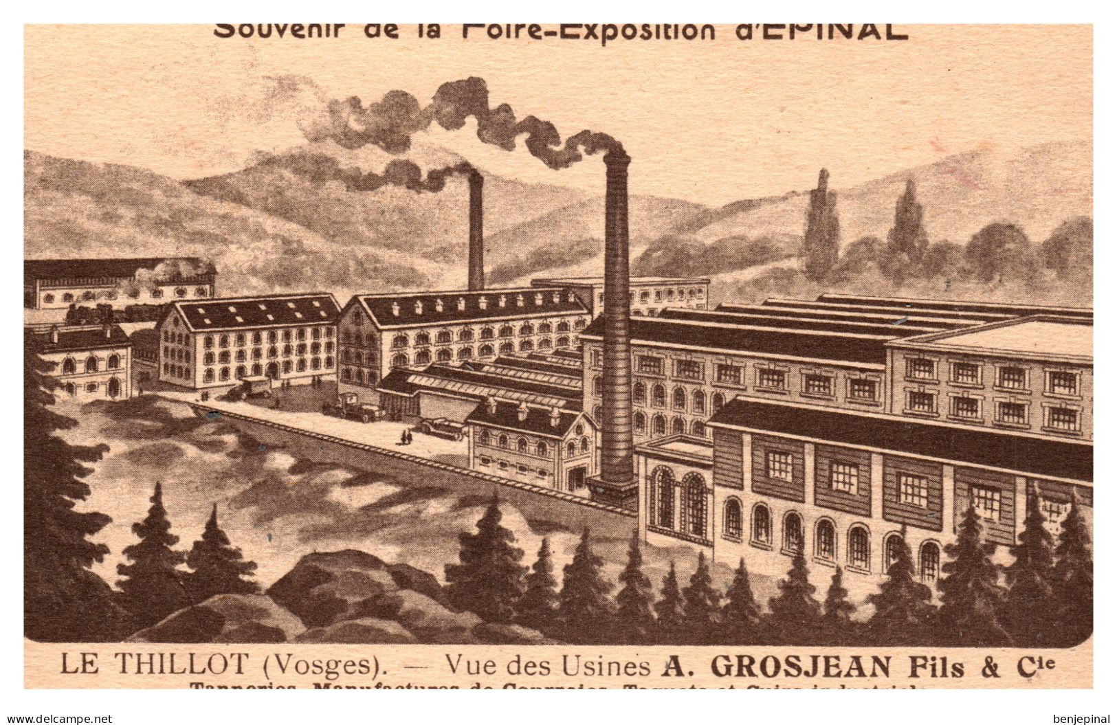 Souvenir De La Foire-Exposition D'Epinal - Vue Des Usines Grosjean Le Thillot - Le Thillot