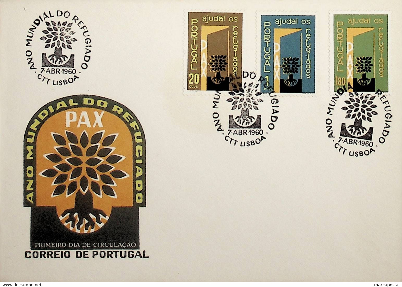 1960 Portugal Ano Mundial Dos Refugiados - FDC