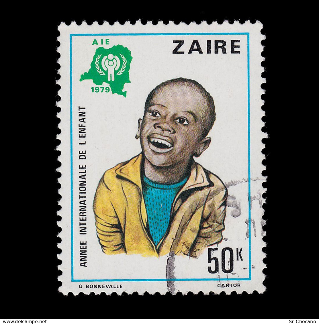 ZAIRE STAMP.1979.BOY.50k.SCOTT 924.USED. - Usados