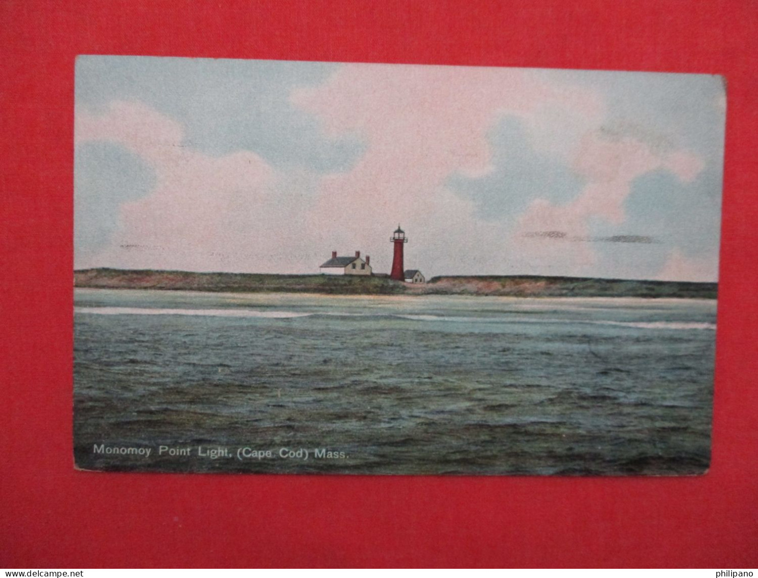 Monomoy Point . Light House Cape Cod  Massachusetts  .  Ref 6335 - Cape Cod