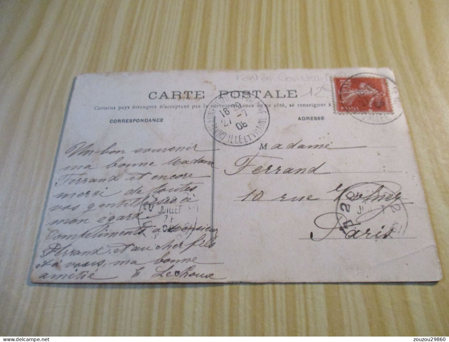 CPA Port Saint-Hubert (22).Carte Animée, Oblitérée Le 27/07/1908. - Plouër-sur-Rance