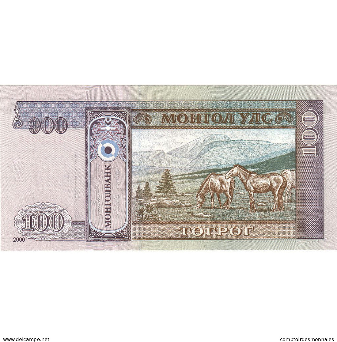 Billet, Mongolie, 100 Tugrik, 2000, KM:65a, NEUF - Mongolei