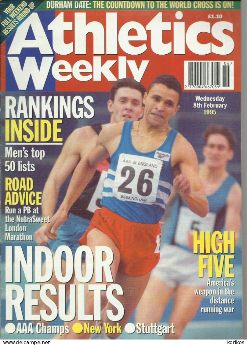 ATHLETICS WEEKLY 1995 MAGAZINE SET – LOT OF 45 OUT OF 52 – TRACK AND FIELD