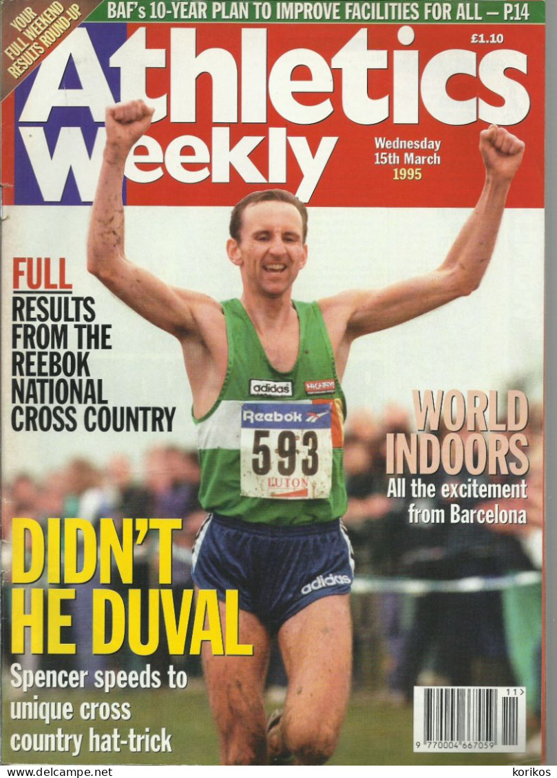 ATHLETICS WEEKLY 1995 MAGAZINE SET – LOT OF 45 OUT OF 52 – TRACK AND FIELD