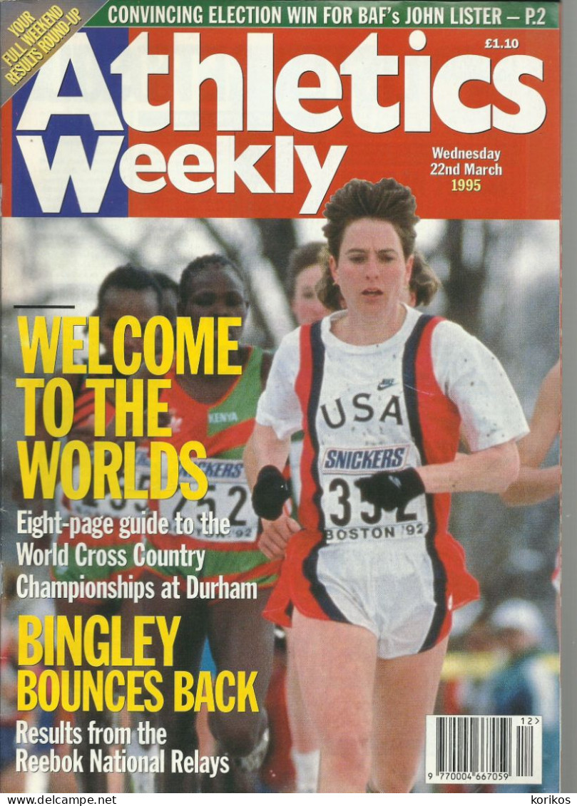 ATHLETICS WEEKLY 1995 MAGAZINE SET – LOT OF 45 OUT OF 52 – TRACK AND FIELD