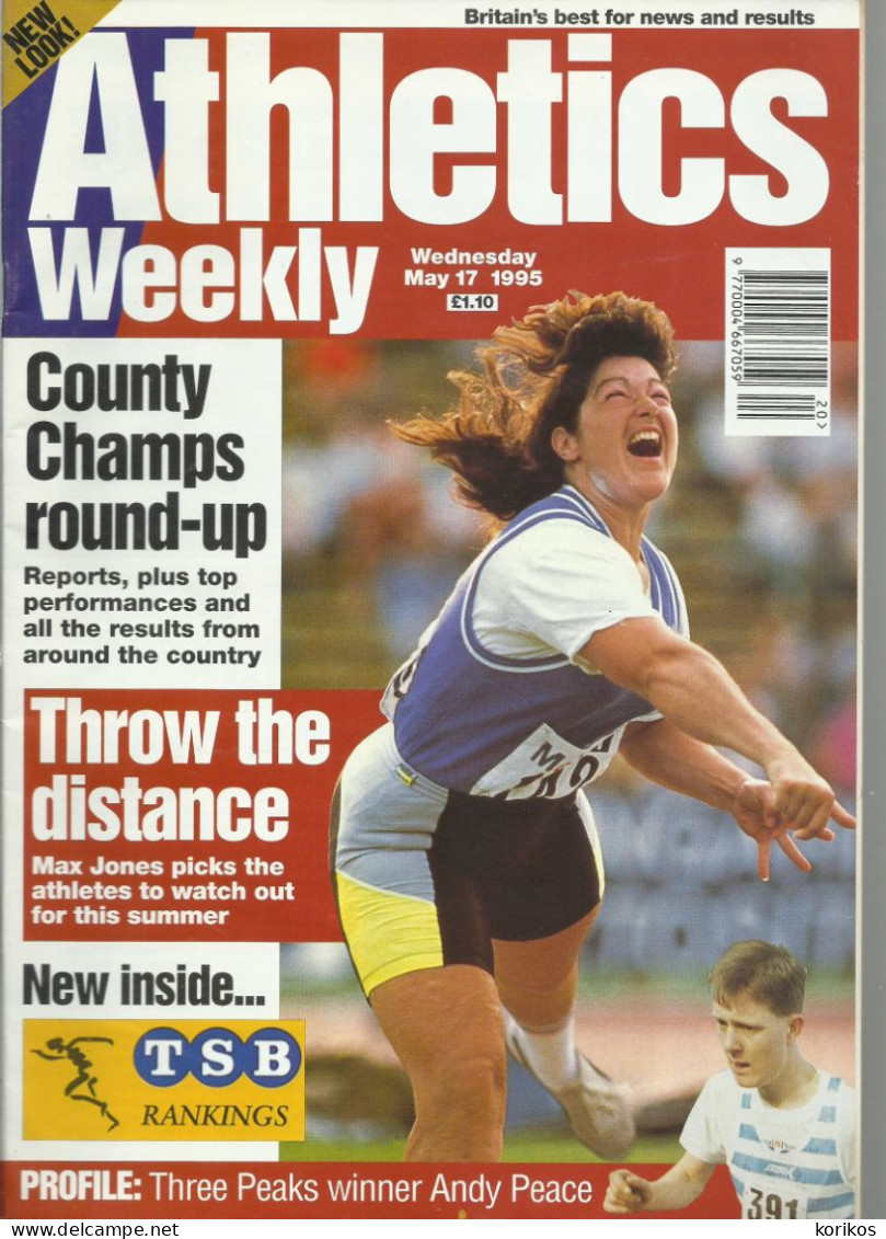 ATHLETICS WEEKLY 1995 MAGAZINE SET – LOT OF 45 OUT OF 52 – TRACK AND FIELD