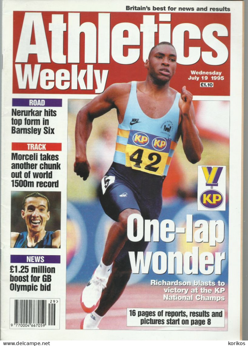 ATHLETICS WEEKLY 1995 MAGAZINE SET – LOT OF 45 OUT OF 52 – TRACK AND FIELD