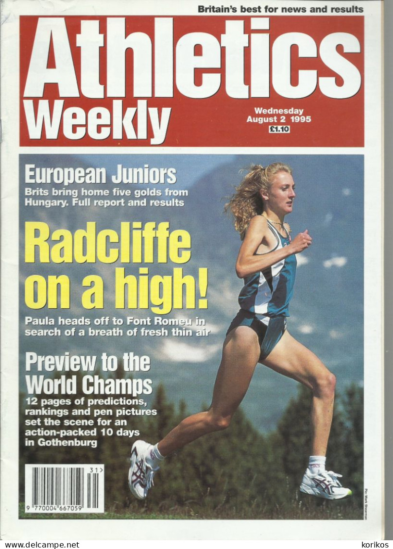 ATHLETICS WEEKLY 1995 MAGAZINE SET – LOT OF 45 OUT OF 52 – TRACK AND FIELD