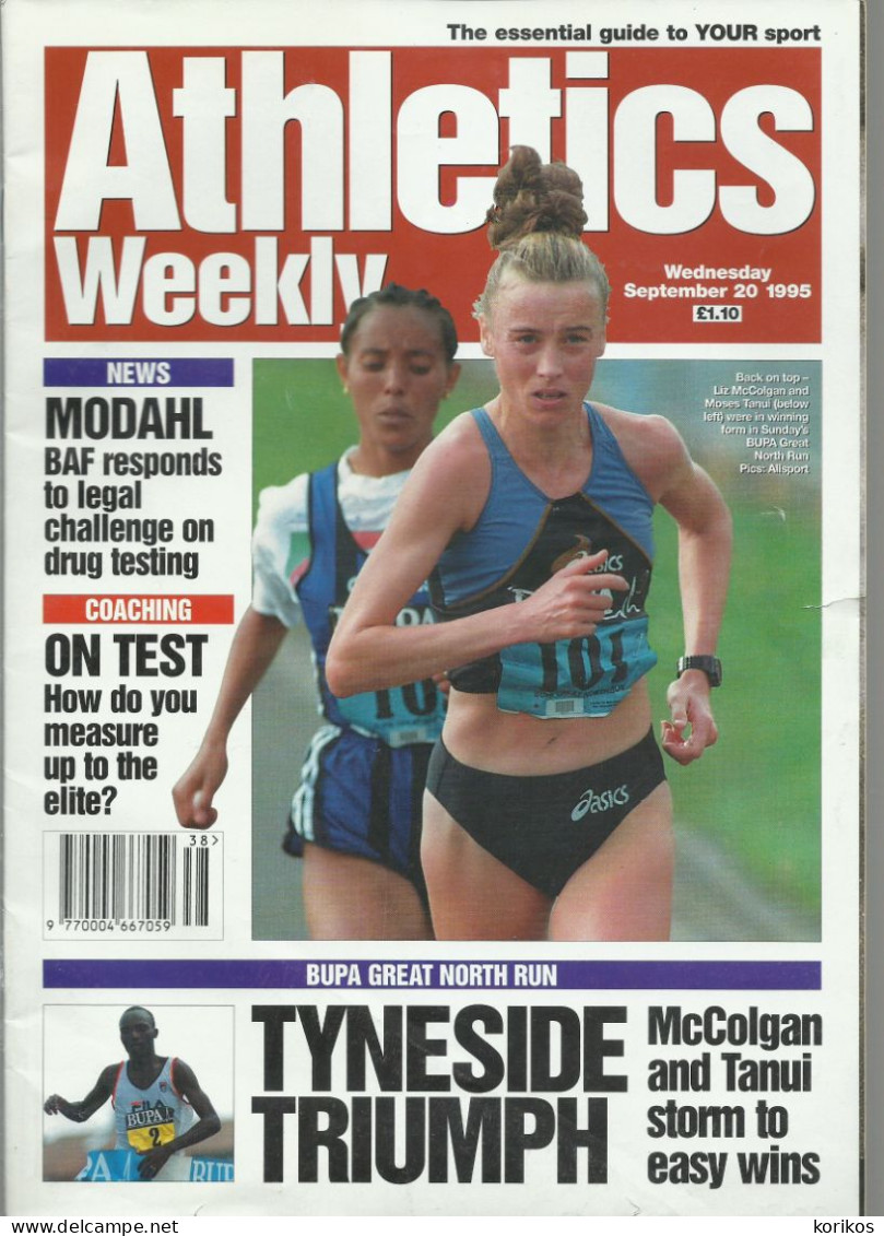 ATHLETICS WEEKLY 1995 MAGAZINE SET – LOT OF 45 OUT OF 52 – TRACK AND FIELD