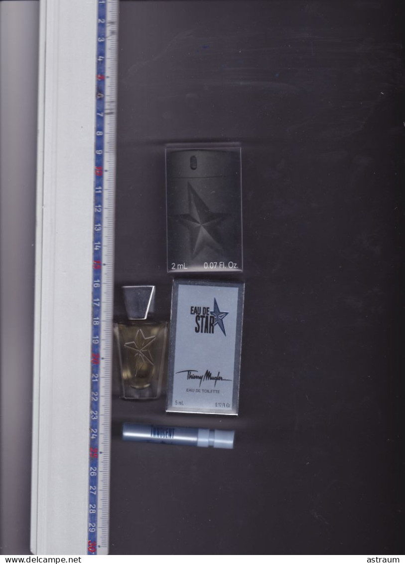 Lot  3 Miniature Parfum Ancienne - Mugler - B Men , Eau De Star , Innocent - Description Ci Dessous - Miniatures Men's Fragrances (in Box)