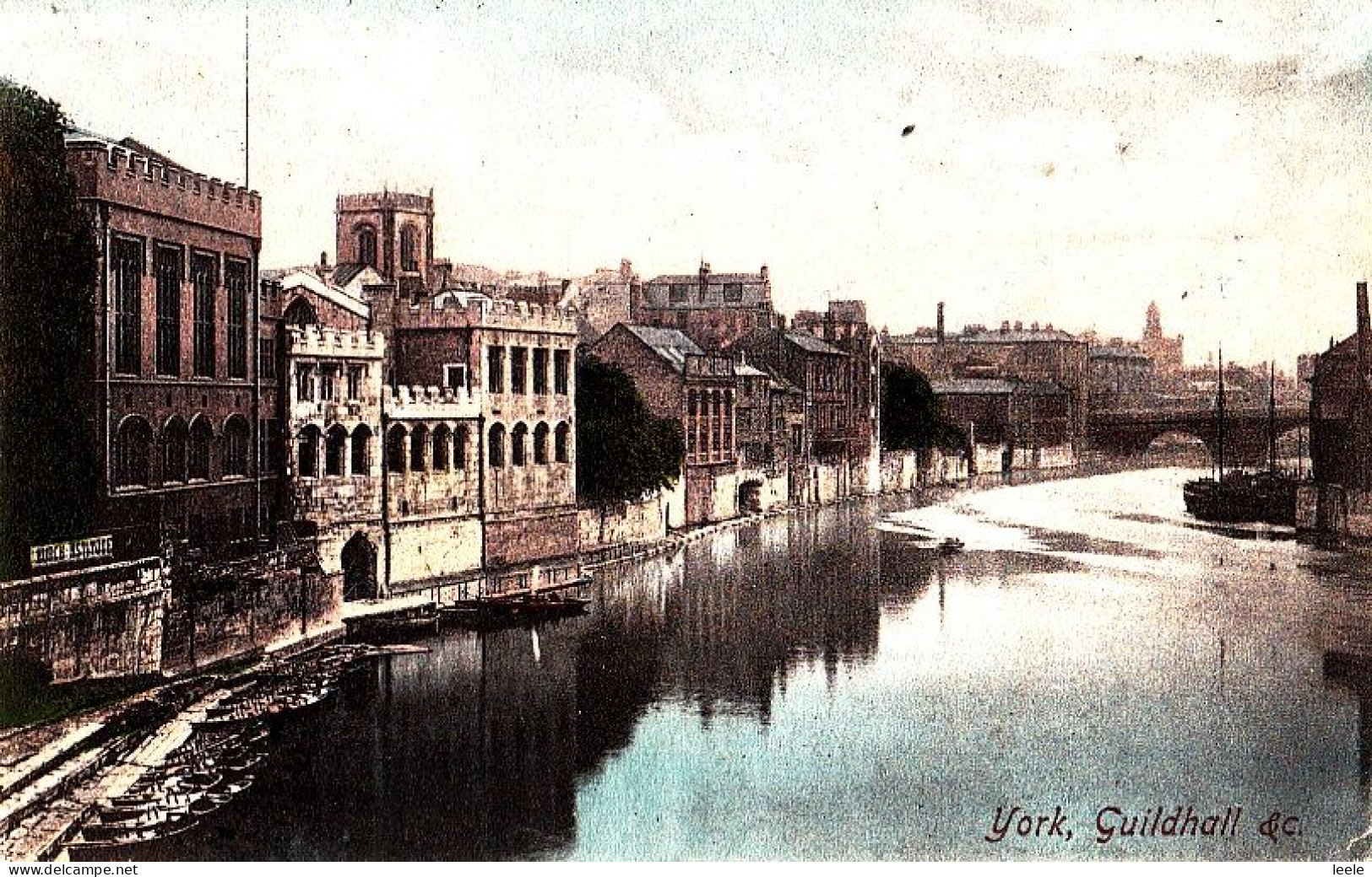 BX01. Vintage Postcard. Guildhall, York - York