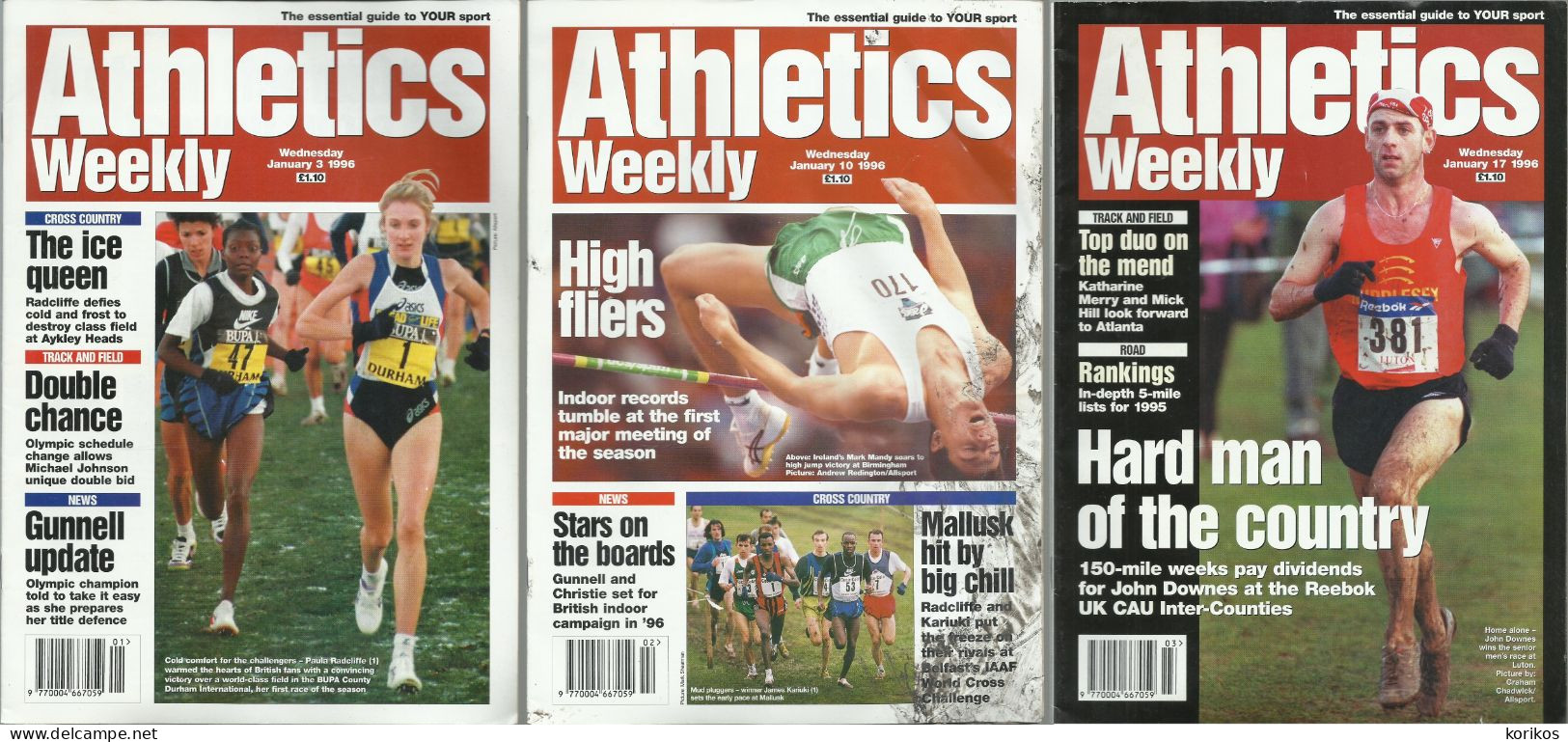 ATHLETICS WEEKLY 1996 - BUNDLE MAGAZINE SET – LOT OF 34 OUT OF 53 - TRACK AND FIELD - 1950-Aujourd'hui