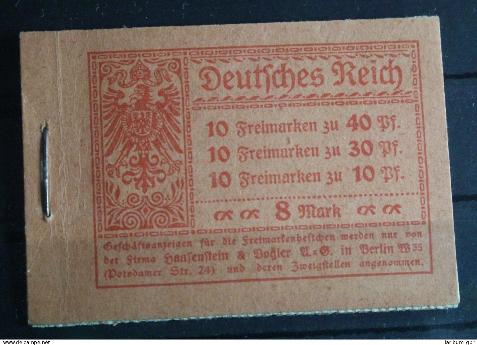 Deutsches Reich MH 14.2A Postfrisch Markenheftchen #FL095 - Booklets