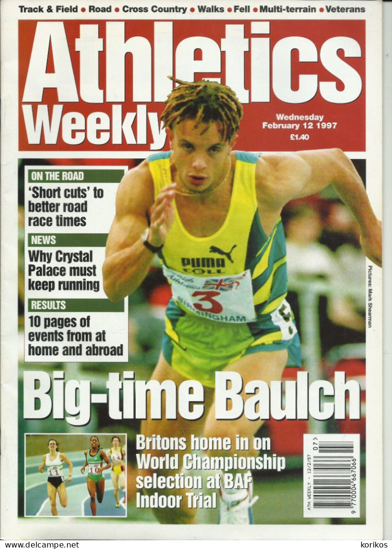 ATHLETICS WEEKLY 1997 - BUNDLE MAGAZINE SET – LOT OF 40 OUT OF 53 - TRACK AND FIELD