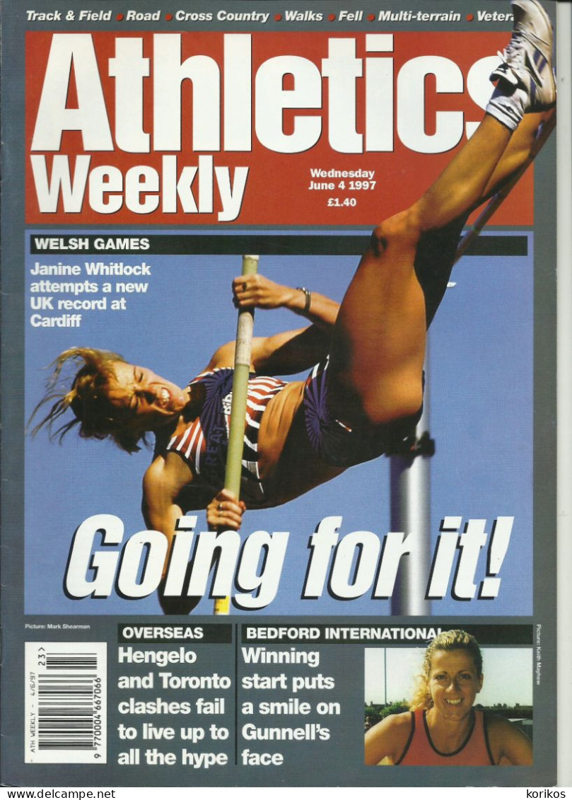 ATHLETICS WEEKLY 1997 - BUNDLE MAGAZINE SET – LOT OF 40 OUT OF 53 - TRACK AND FIELD