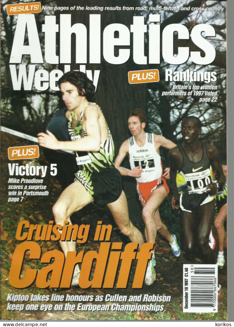 ATHLETICS WEEKLY 1997 - BUNDLE MAGAZINE SET – LOT OF 40 OUT OF 53 - TRACK AND FIELD