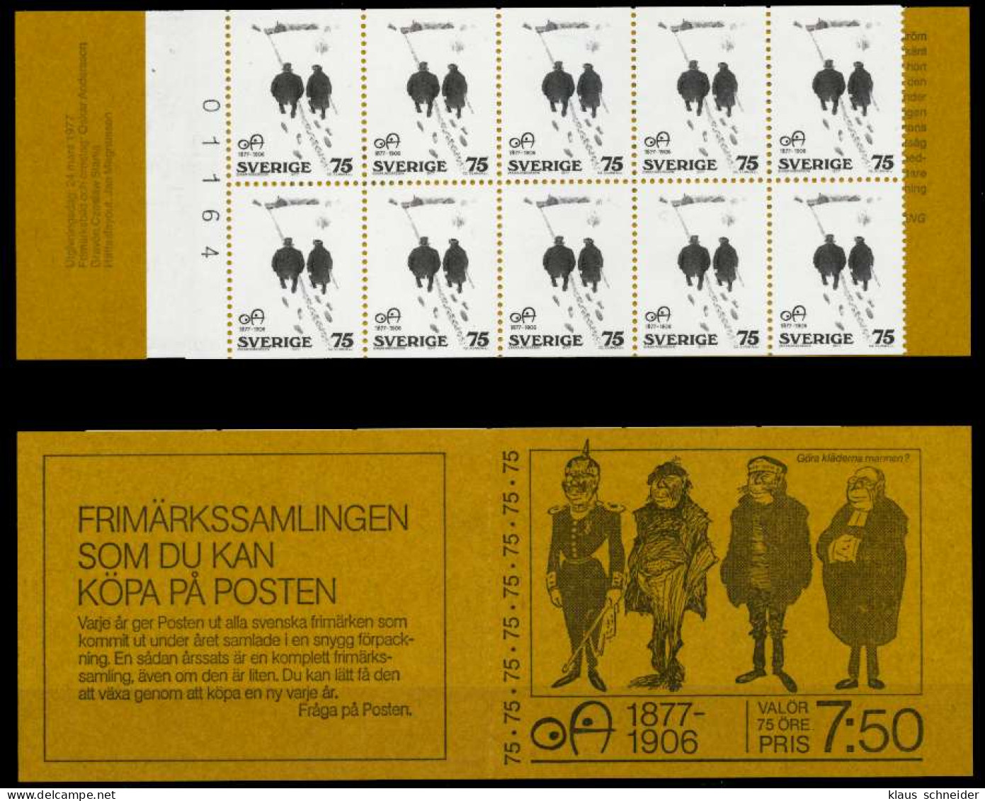 SCHWEDEN Nr MH 981-RL-Bogennummer Postfrisch X87AC72 - 1951-80