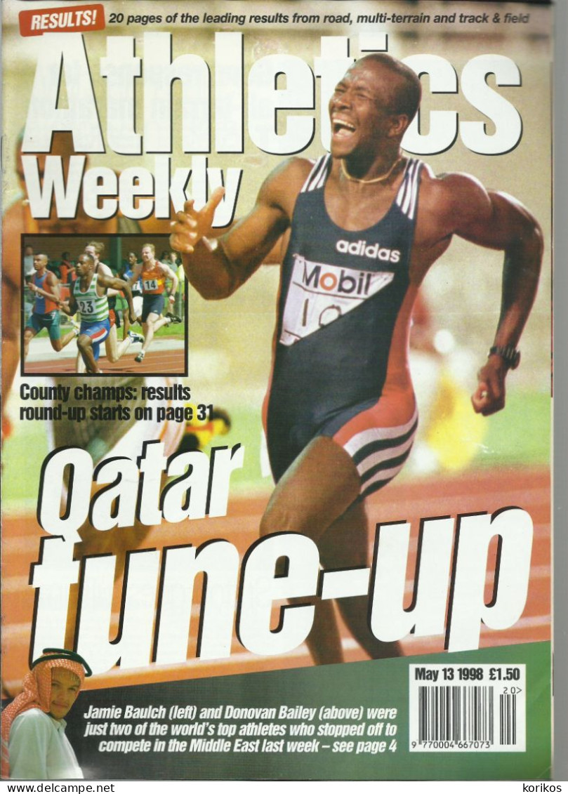 ATHLETICS WEEKLY 1998 BUNDLE MAGAZINE SET – LOT OF 44 OUT OF 53 TRACK AND FIELD