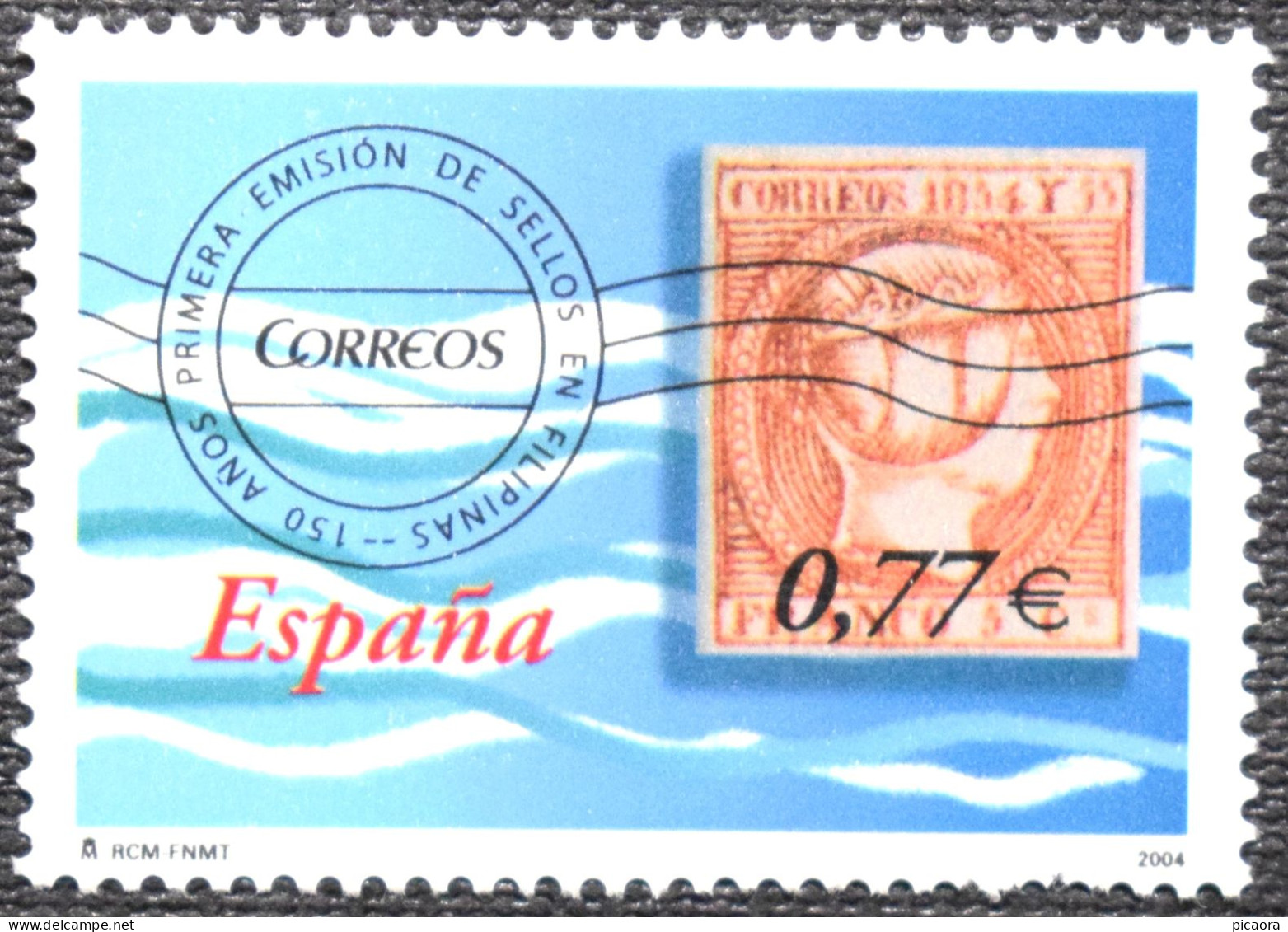 España Spain  2004  Sellos En Filipinas  Mi 3988  Yv 3693  Edi 4114  Nuevo New MNH ** - Francobolli Su Francobolli