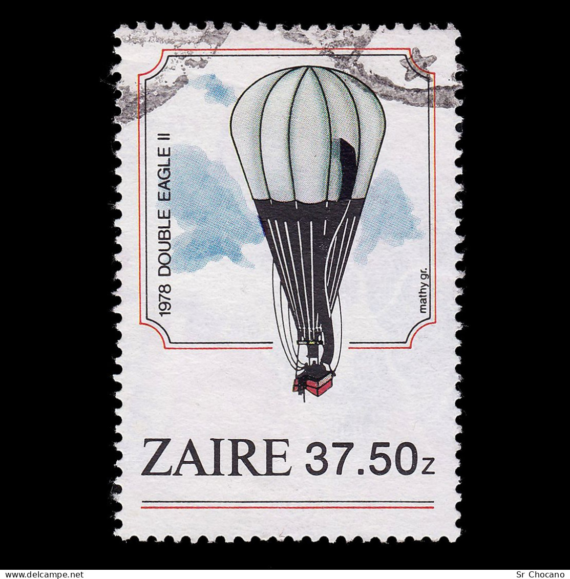 ZAIRE STAMP.1984.Double Eagle II, 37,50k.SCOTT 1166.USED. - Used Stamps