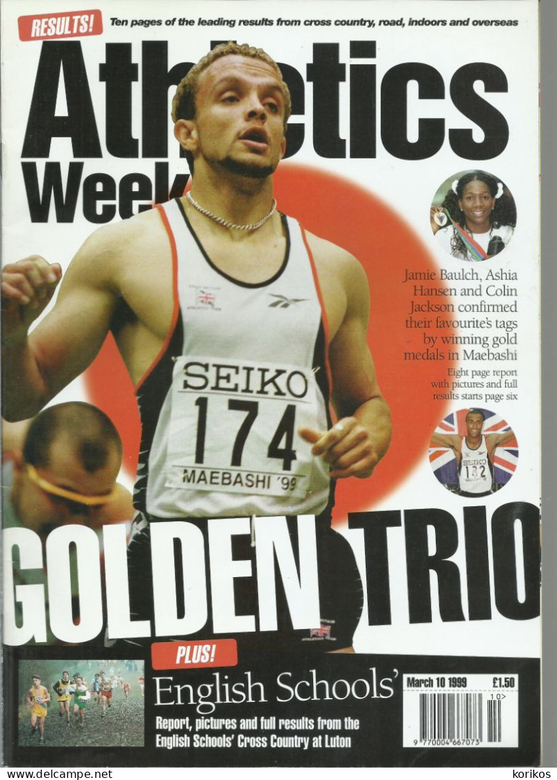 ATHLETICS WEEKLY 1999 BUNDLE MAGAZINE SET – LOT OF 35 OUT OF 52 TRACK AND FIELD