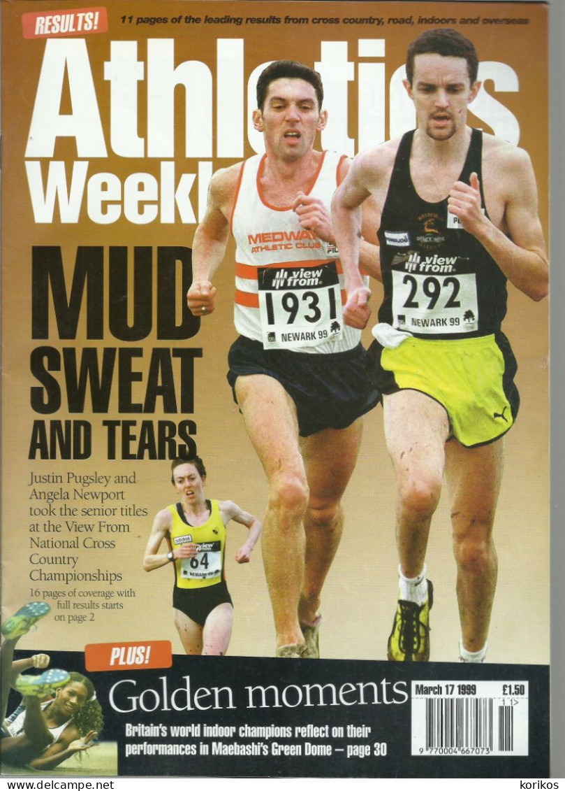 ATHLETICS WEEKLY 1999 BUNDLE MAGAZINE SET – LOT OF 35 OUT OF 52 TRACK AND FIELD