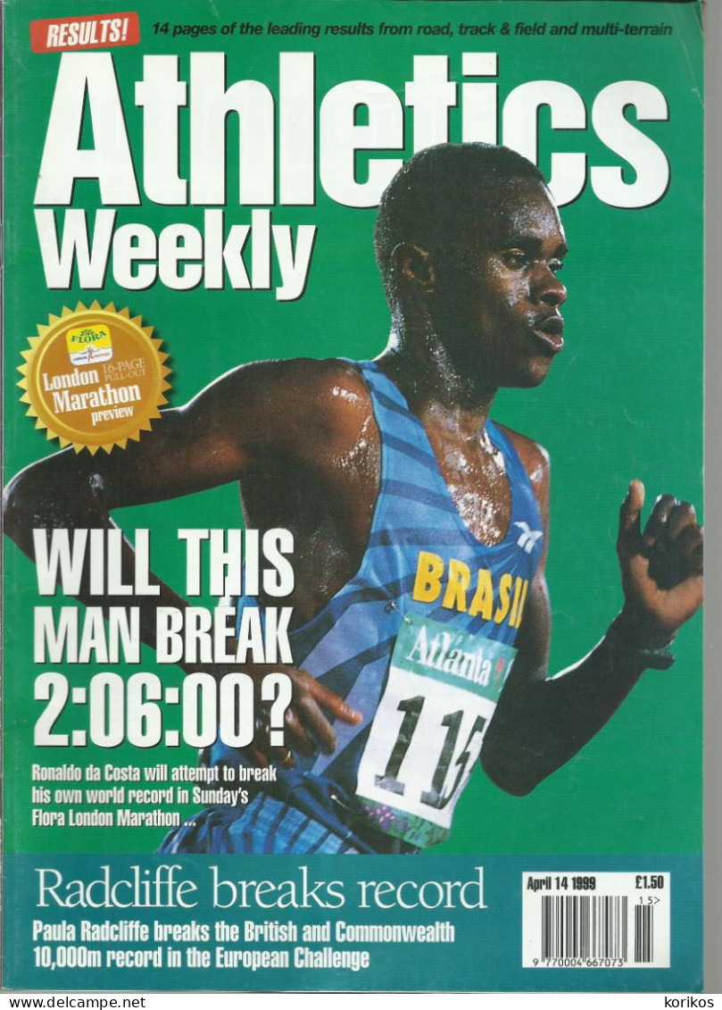 ATHLETICS WEEKLY 1999 BUNDLE MAGAZINE SET – LOT OF 35 OUT OF 52 TRACK AND FIELD