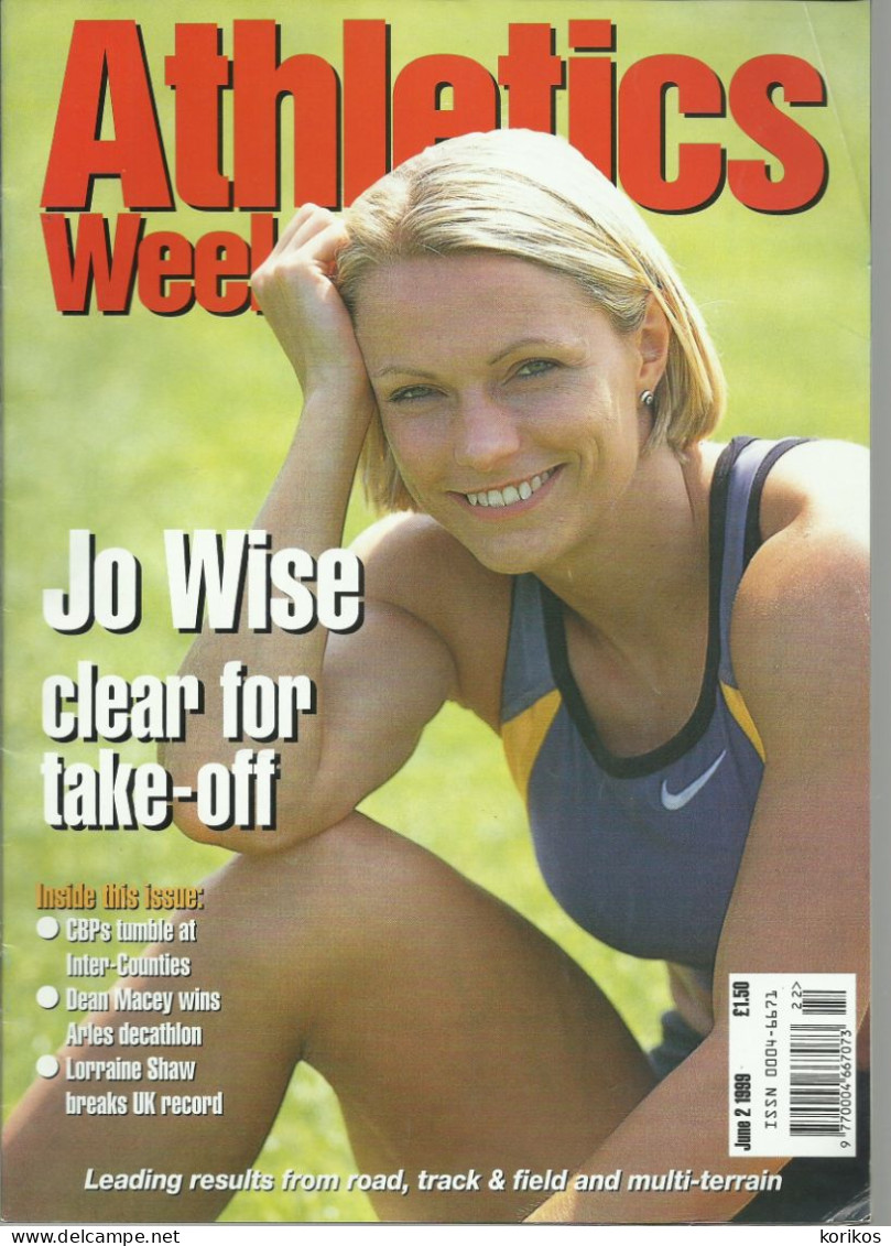 ATHLETICS WEEKLY 1999 BUNDLE MAGAZINE SET – LOT OF 35 OUT OF 52 TRACK AND FIELD