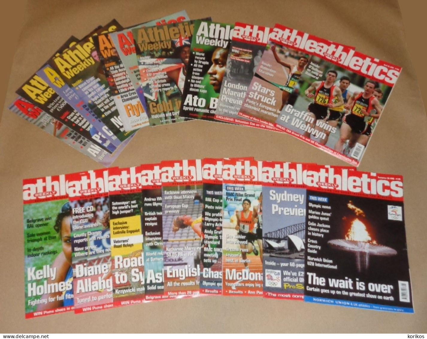 ATHLETICS WEEKLY 2000 - BUNDLE MAGAZINE SET – LOT OF 19 - TRACK AND FIELD - 1950-Hoy