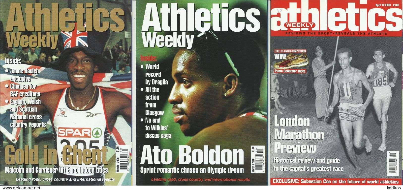 ATHLETICS WEEKLY 2000 - BUNDLE MAGAZINE SET – LOT OF 19 - TRACK AND FIELD - 1950-Aujourd'hui