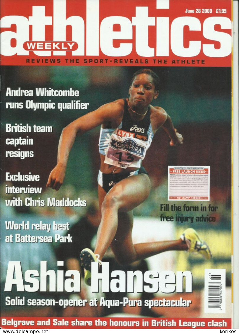 ATHLETICS WEEKLY 2000 - BUNDLE MAGAZINE SET – LOT OF 19 - TRACK AND FIELD