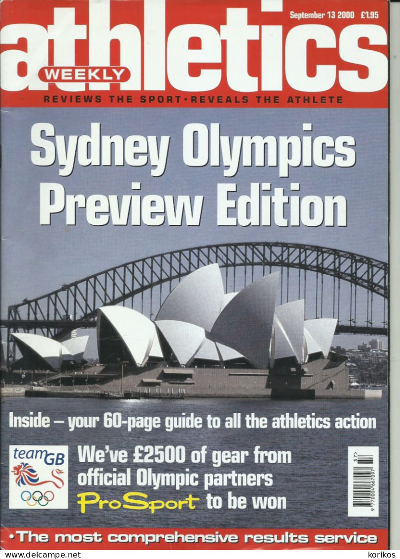 ATHLETICS WEEKLY 2000 - BUNDLE MAGAZINE SET – LOT OF 19 - TRACK AND FIELD