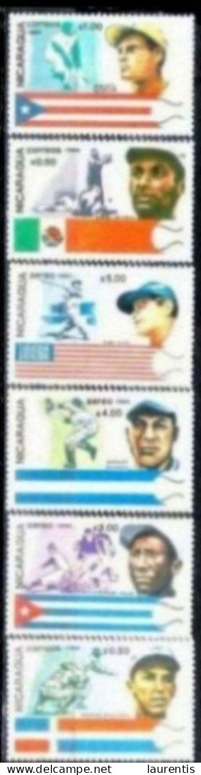 1258  Baseball - Nicaragua Yv 1351-54 - MNH - 1,65 . - Base-Ball