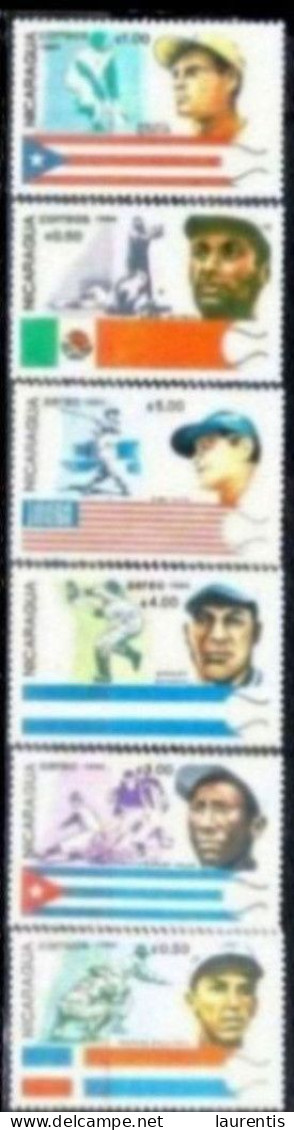 1258  Baseball - Nicaragua Yv 1351-54 - MNH - 1,65 . - Baseball