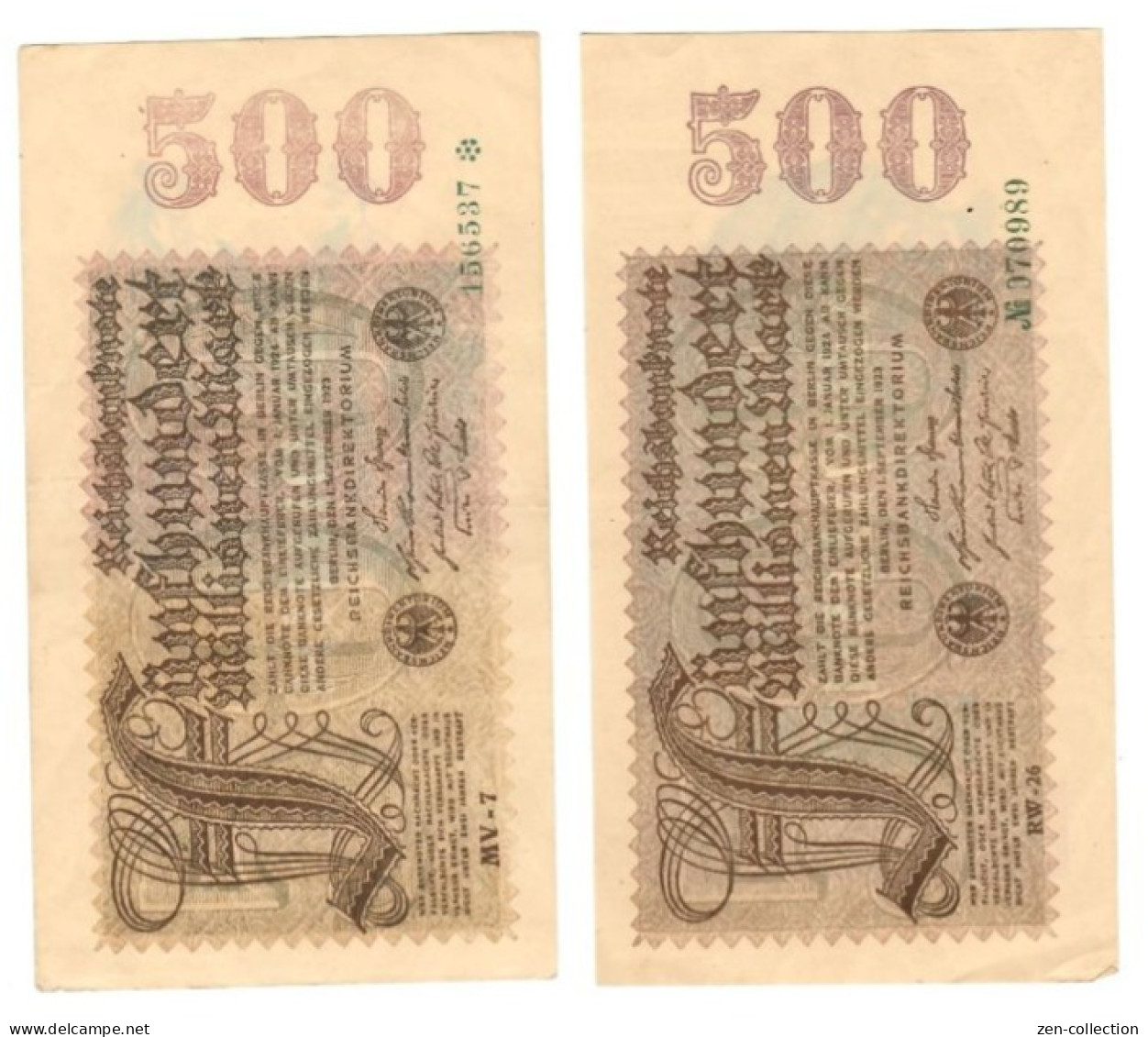 Color 500 Million WW2 Germany Nazi Propaganda FORGERY Overprint On Genuine 1923 Banknote EF - Altri & Non Classificati