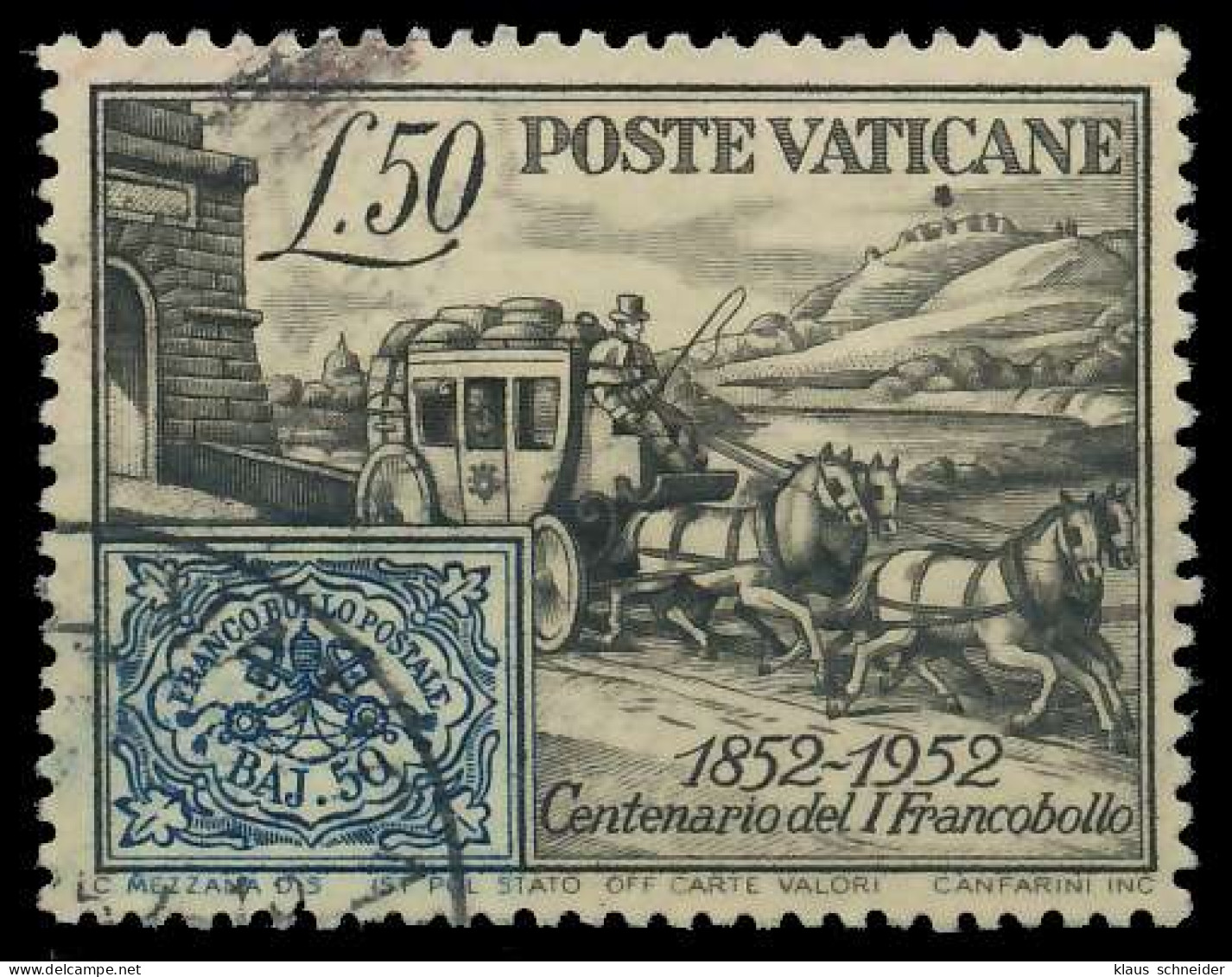 VATIKAN 1952 Nr 188C Gestempelt X404B22 - Used Stamps