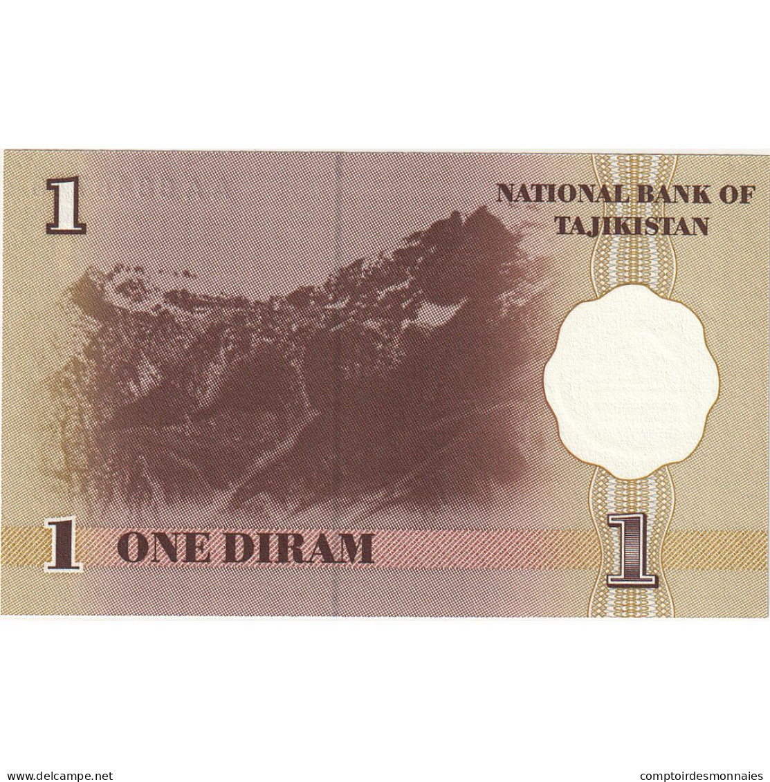 Billet, Tajikistan, 1 Diram, 1999 (2000), KM:10a, NEUF - Tayikistán