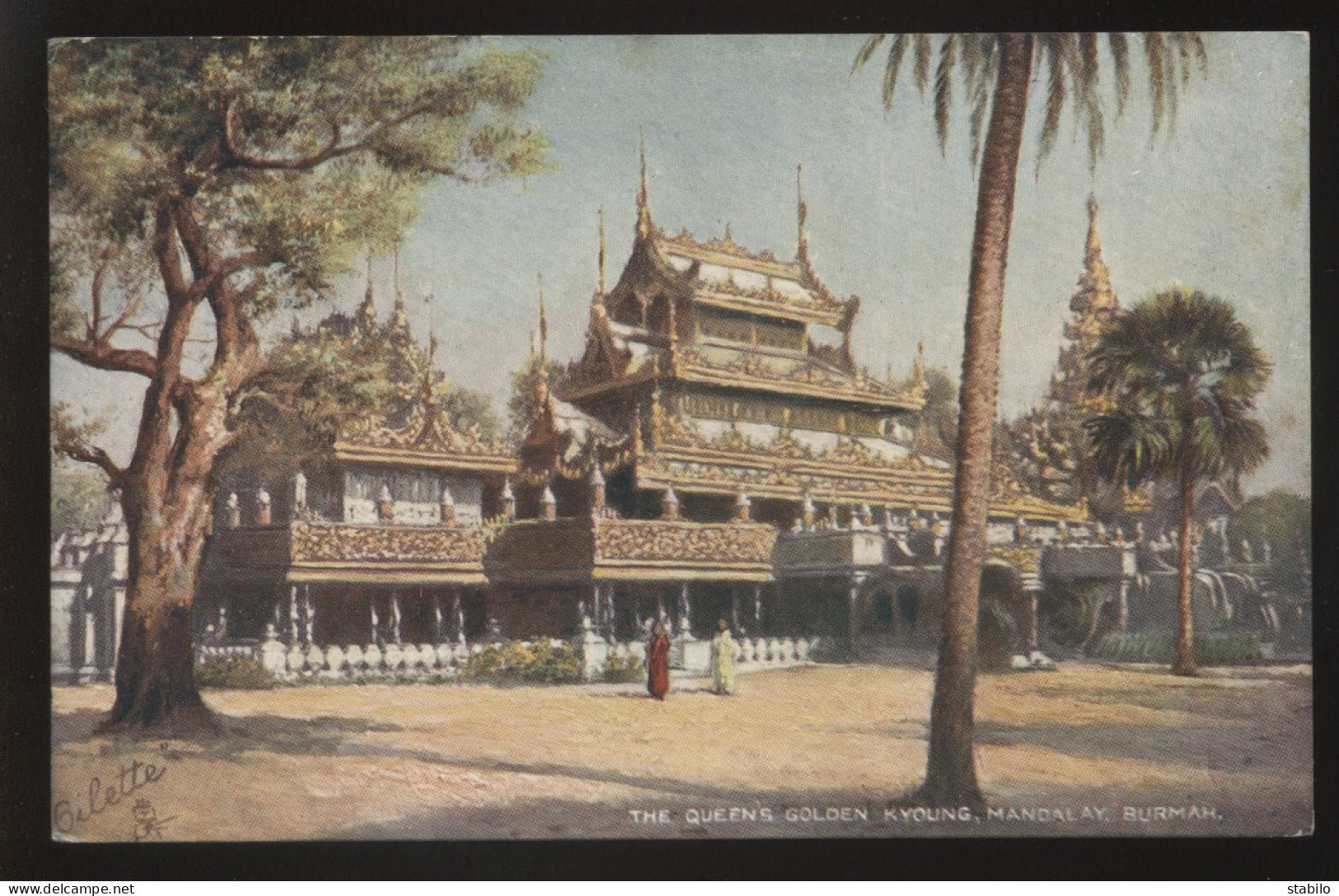 BIRMANIE - BURMA - MAYANMAR -  THE QUEEN'S GOLDEN KYOUNG MANDALAY - RAPHAEL TUCK OILETTE N°7238 - Myanmar (Burma)