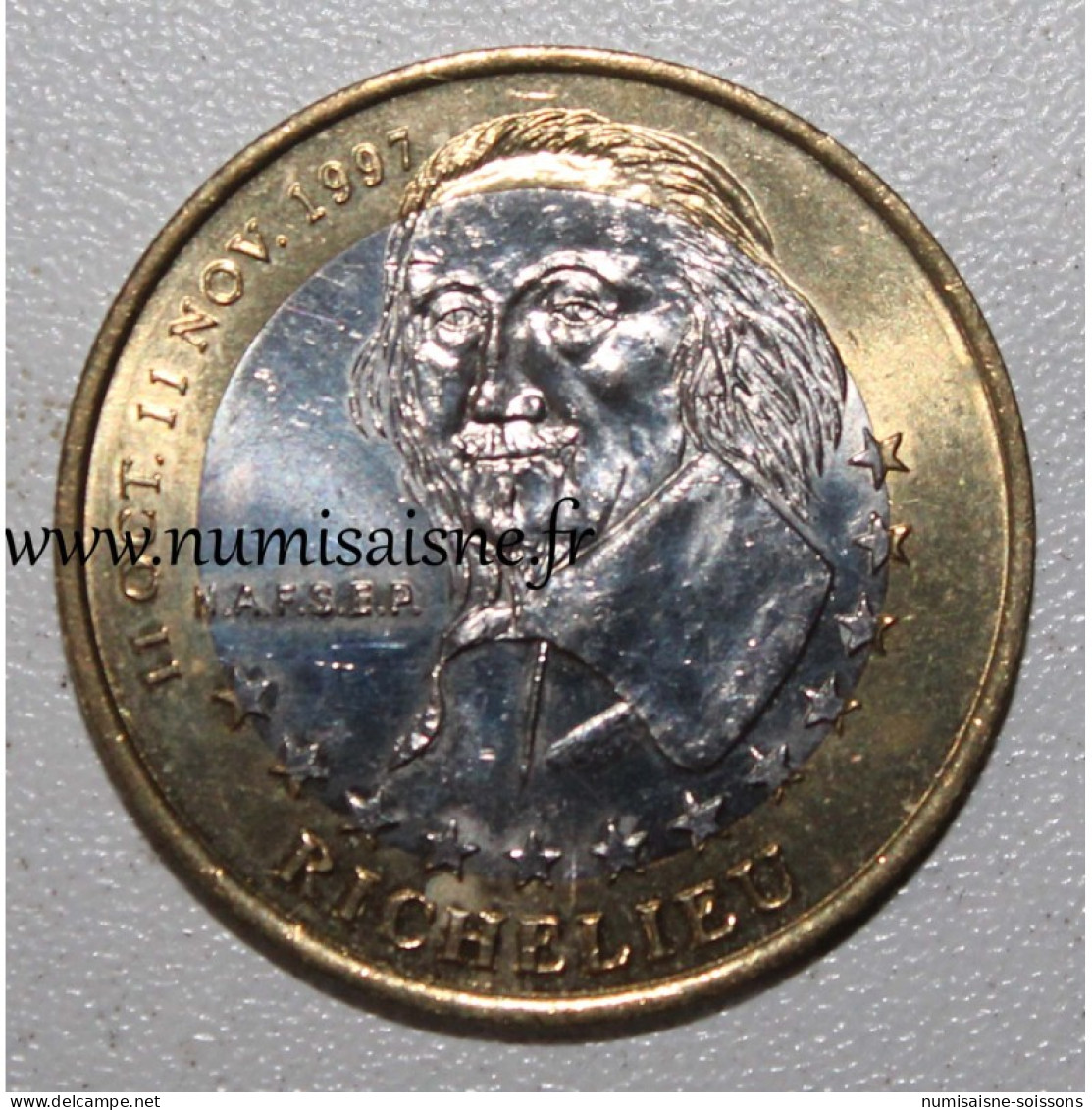 37 - TOURS - EURO DES VILLES - 10 EURO 1997 - Du 11/10 Au 11/11 - RICHELIEU - SUP - Pruebas Privadas