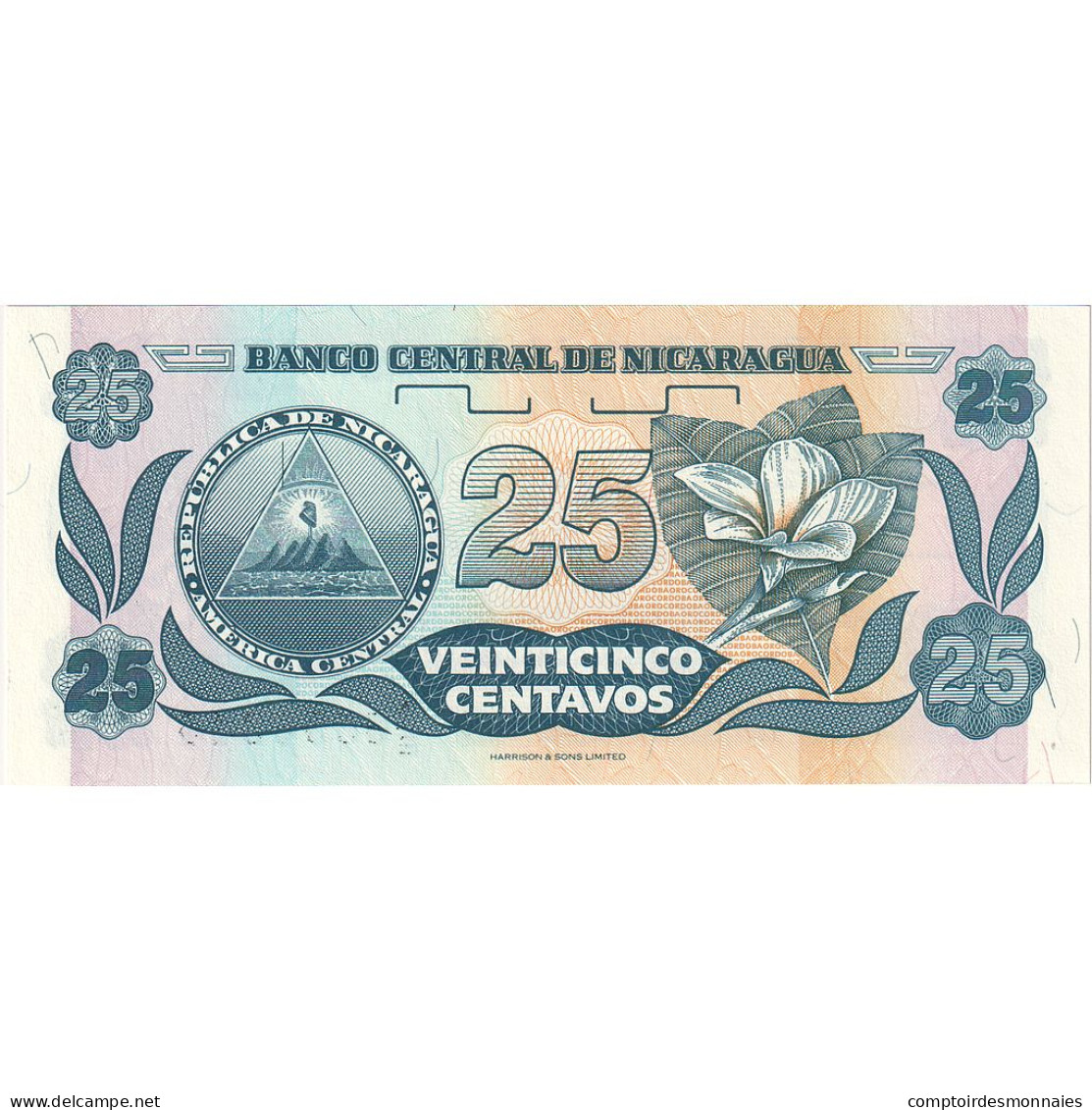 Billet, Nicaragua, 25 Centavos, Undated (1991), Undated (1991), KM:170a, NEUF - Nicaragua