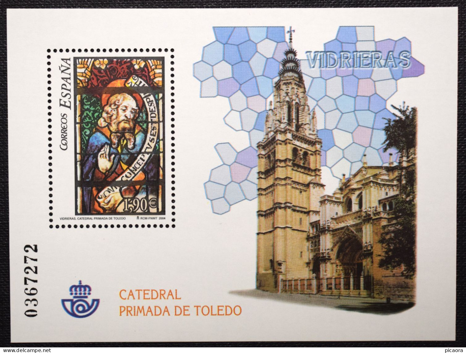 España Spain  2004 Vidrieras Catedral Toledo  Mi BL143  Yv BF141  Edi 4132  Nuevo New MNH ** - Glas & Fenster