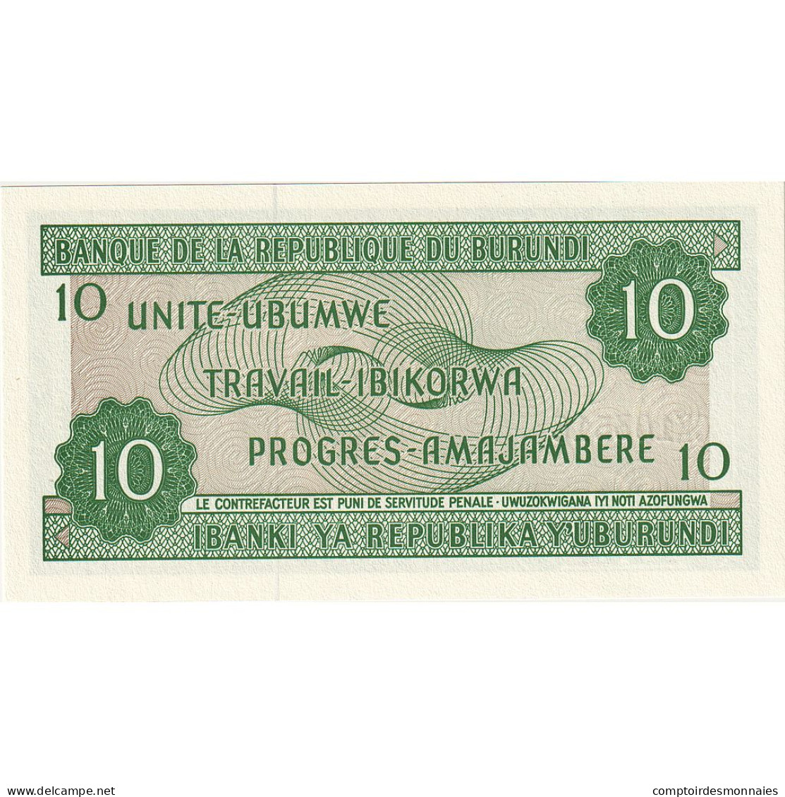 Burundi, 10 Francs, 2007, 2007-11-01, KM:33e, NEUF - Burundi