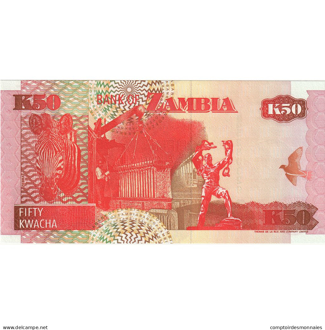 Billet, Zambie, 50 Kwacha, KM:37g, NEUF - Sambia