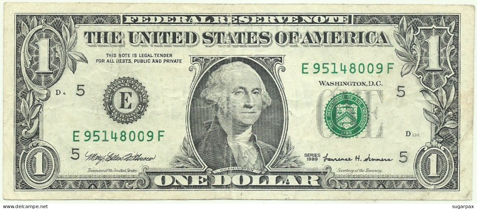 U. S. A. - 1 DOLLAR - 1999 - Pick 504 - ( E - 5 ) ( Bank Of Richmond - Virginia ) - Billets De La Federal Reserve (1928-...)