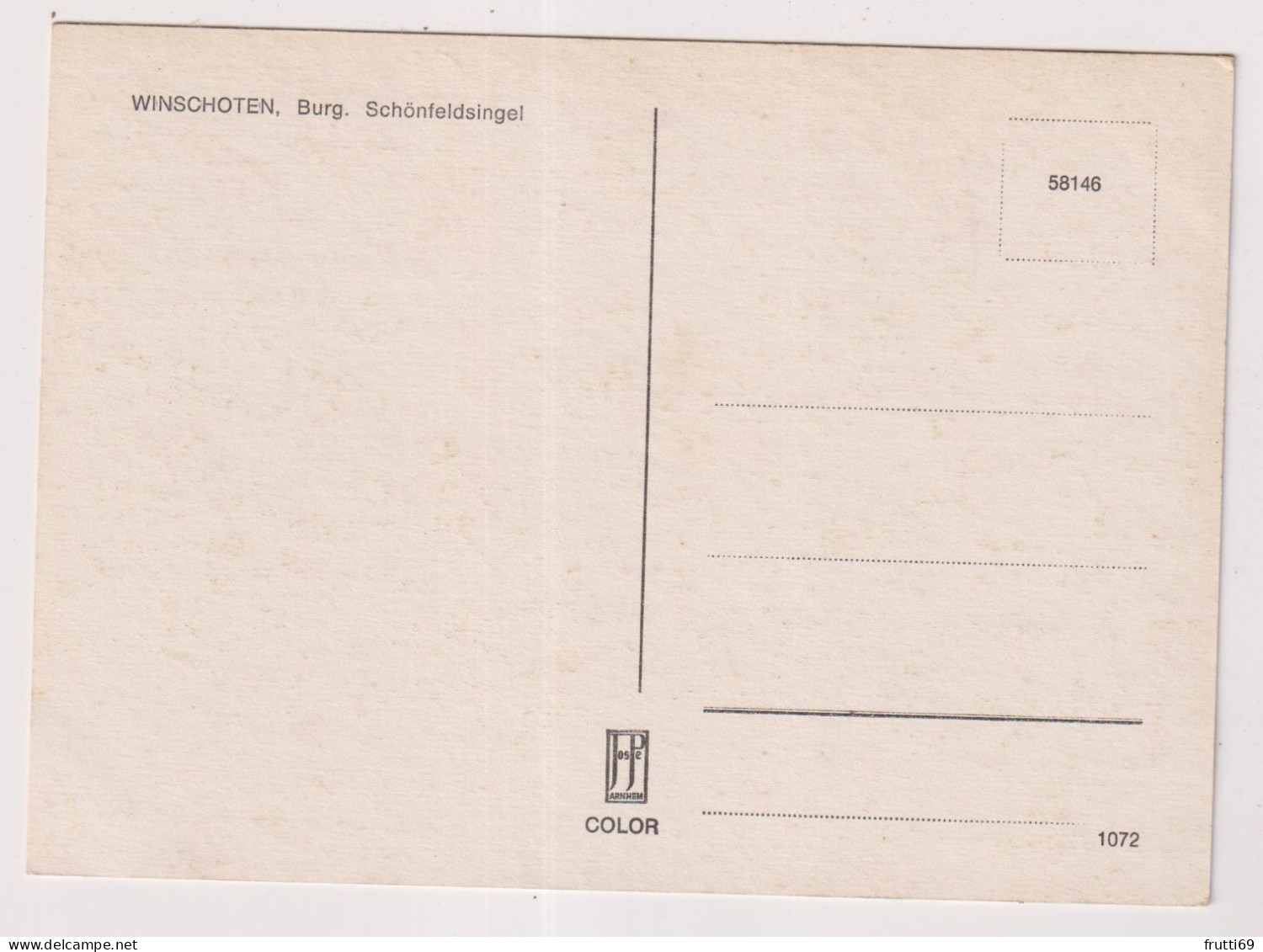 A 204522 NETHERLANDS - Winschoten - Burg - Schönfeldsingel - Winschoten