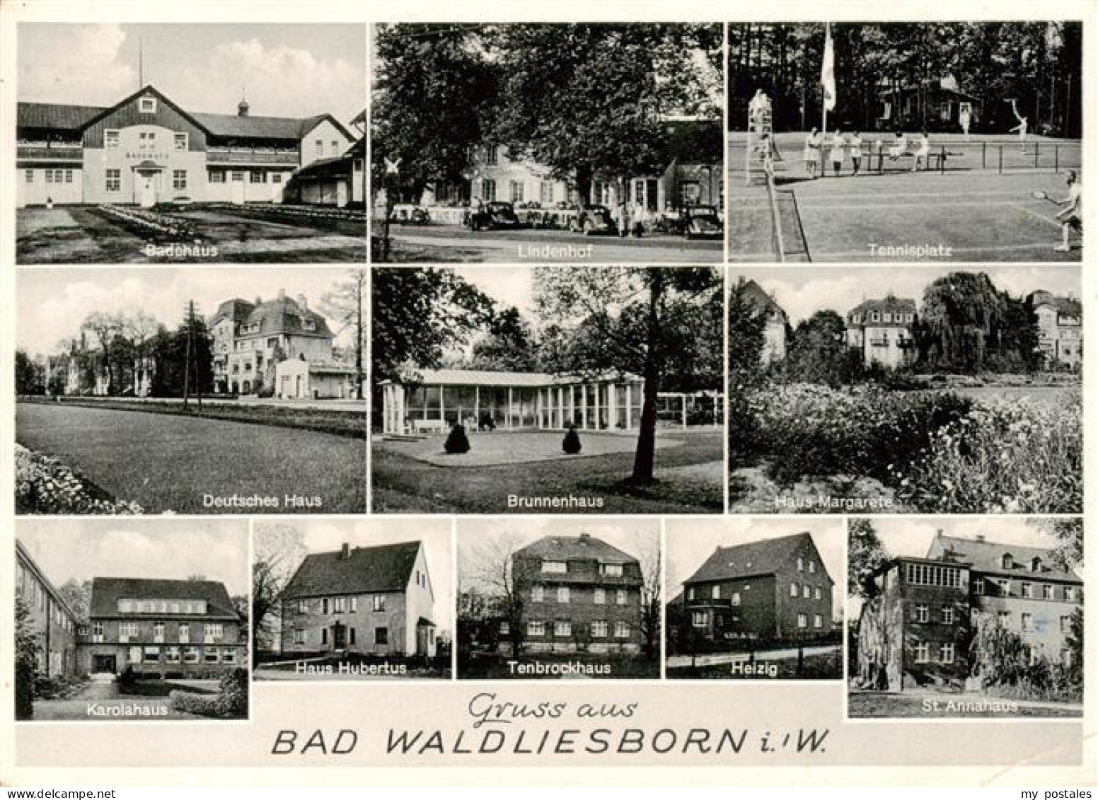 73920170 Bad Waldliesborn Badehaus Lindenhof Tennisplatz Deutsches Haus Brunnenh - Lippstadt